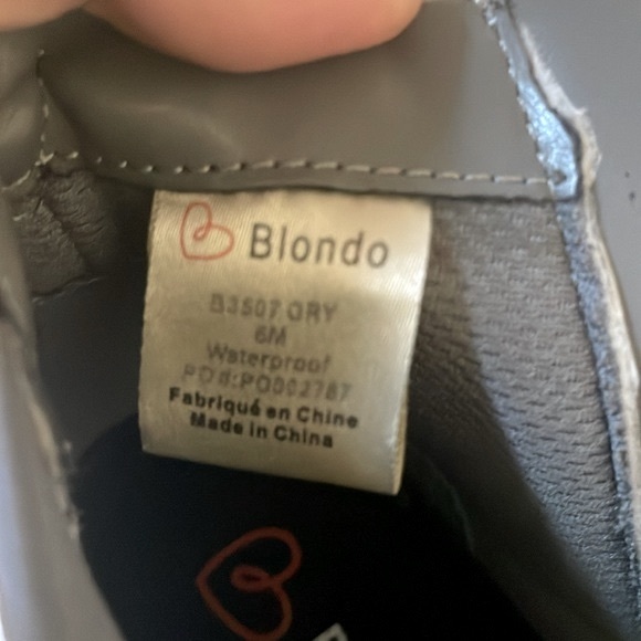 Blondo Florette Boot Gray Textile Flat Zip Ankle Stretch Waterproof - Picture 7 of 7